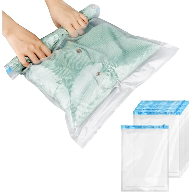 Blue Vacuum Storage Bags, 10 Pcs Compression Bags for Travel