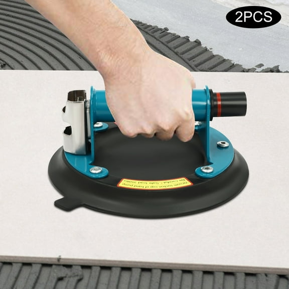Blue Vacuum Suction Cups, Hand-held Glass Lifter, Industrial Glass Sucker 2*Vacuum Suction Cups For Lifting and Moving Glass