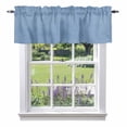 Blue Valance Curtain 1 Panel, Natural Solid Color Organic Mottling ...