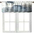 thumbnail image 1 of Blue Valances for Windows White Grey Kitchen Valance Curtains Modern Abstract Art Window Treatment Valances for Living Room Bedroom Bathroom Decor (18" W x 52" L, White Grey), 1 of 6