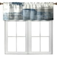 thumbnail image 1 of Blue Valances for Windows White Grey Kitchen Valance Curtains Modern Abstract Art Window Treatment Valances for Living Room Bedroom Bathroom Decor (18" W x 52" L, White Grey), 1 of 6