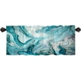 thumbnail image 1 of Blue Valances for Windows Window Treatment Valances Rod Pocket Kitchen Curtain Valances,Valances for Living Room Windows 52X18 Inch Kitchen Curtains, 1 of 6