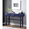 thumbnail image 1 of Blue Vanity Desk With Metal - Functional Storage, Clean Lines For Modern Look Cargo Table Build Frame, Iron Plate Top, Daily Use, 1 of 3