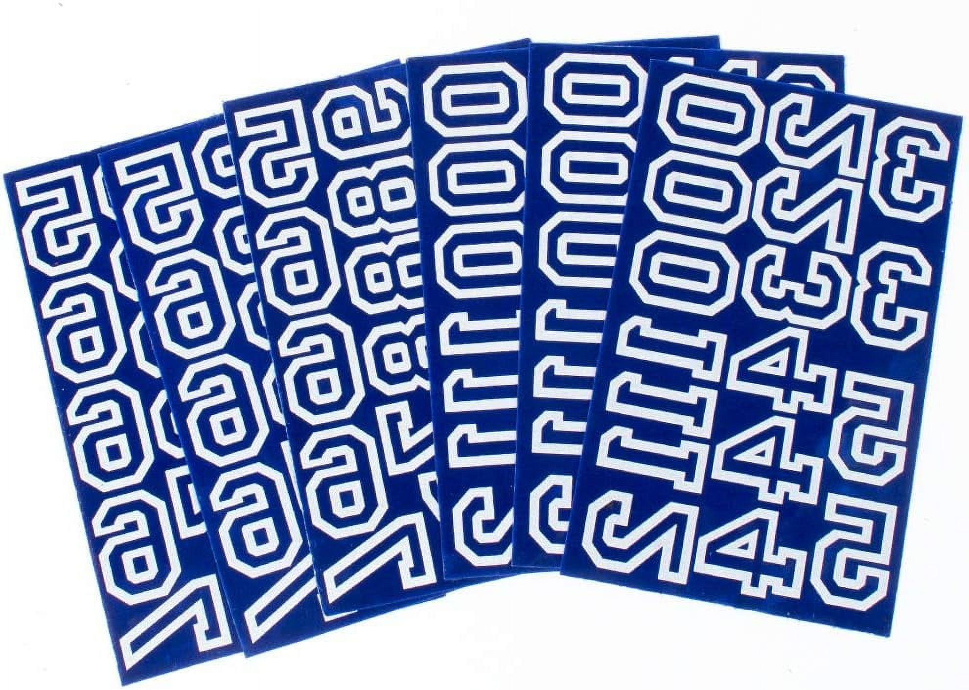 Blue Varsity Numbers Flock IronOn Transfer Numbers