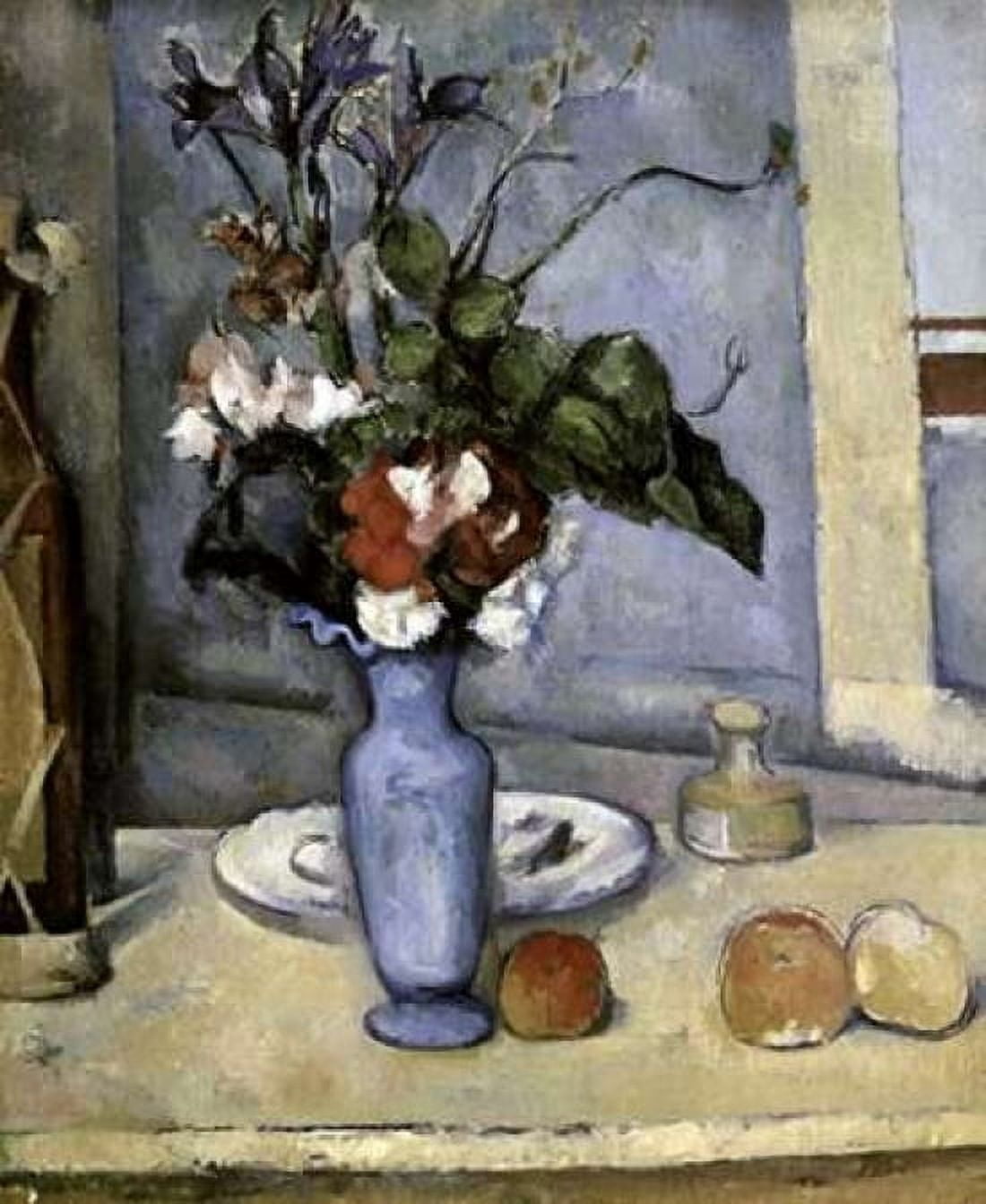 Blue Vase Canvas Art - Paul Cezanne (24 x 30)