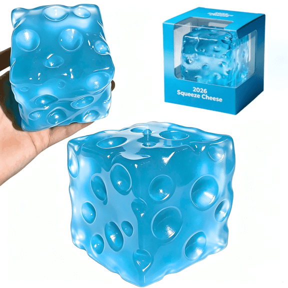 Blue Vaseline Cheese Squishy, Crunchy Sand Squishies Balls ASMR Toys with Air Pumps Blue Cheese for Stress Relief, Squeeze Fidget Toys for Party Favors Stocking Stuffers