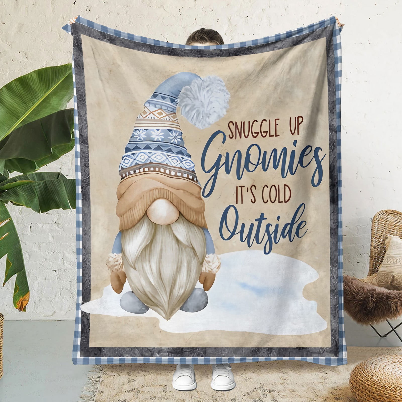 Blue Velvet Blanket Thickened Air Conditioning Baby Christmas Wool