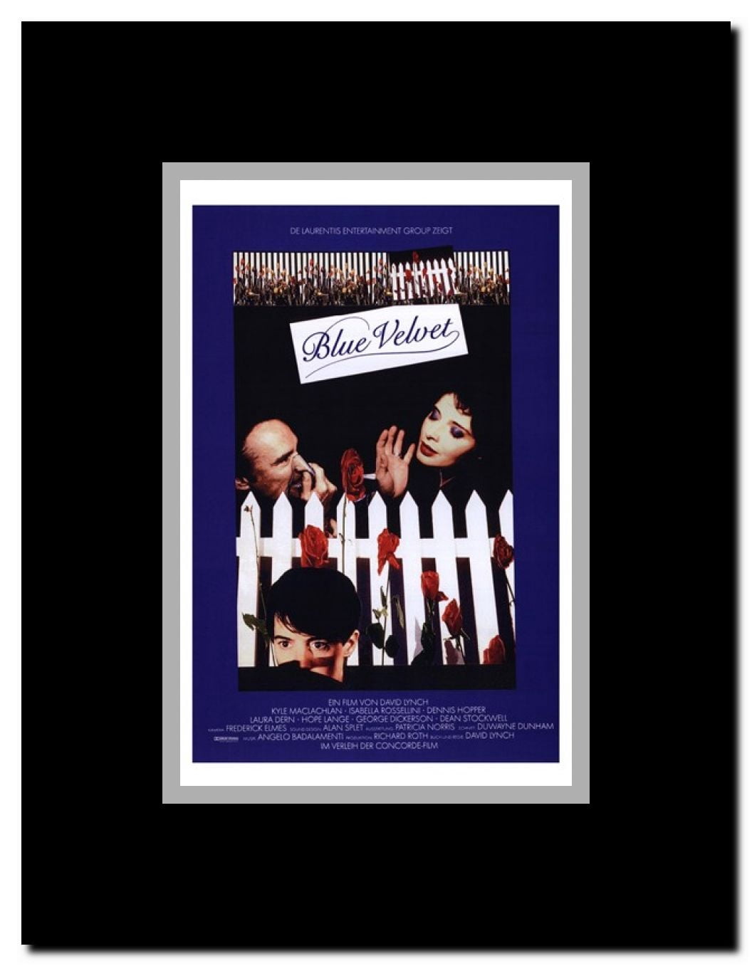 Blue Velvet Framed Movie Poster