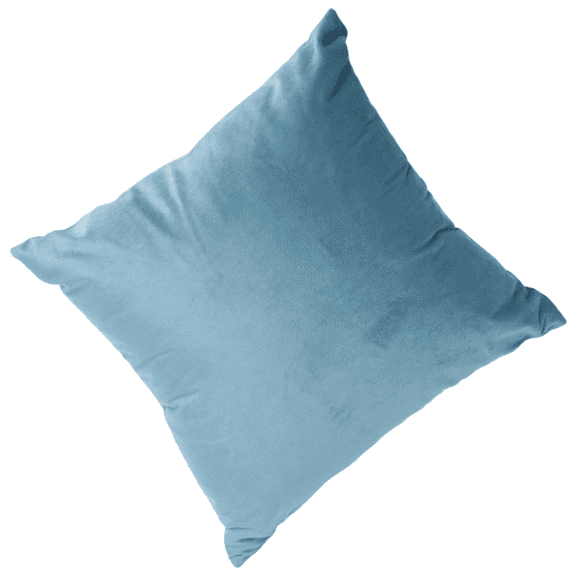 Blue Velvet Throw Pillow, 16x16 Inch Soft Decorative Pillow for Sofa & Living Room