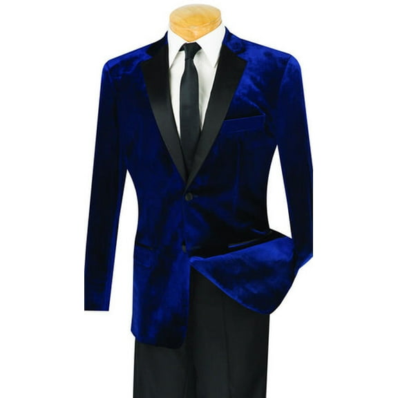 Blue Velvet Slim Fit Tuxedo Men Tux Vinci T-SV