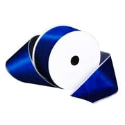 Blue Velvet Wired Ribbon Christmas Gift Wrapping Craft Decoration With Polyester Construction, Glossy Back, Shaping Ability For Holiday Crafts And Decor 0.5X360.0X0.1In 0.2Lb