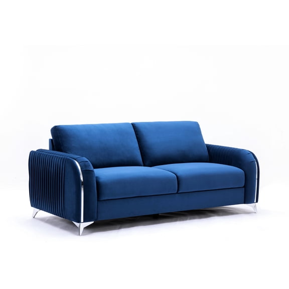 Blue Velvet With Extra Deep Seat For Maximum Comfort Modern Elegant 2 A Comfy Back