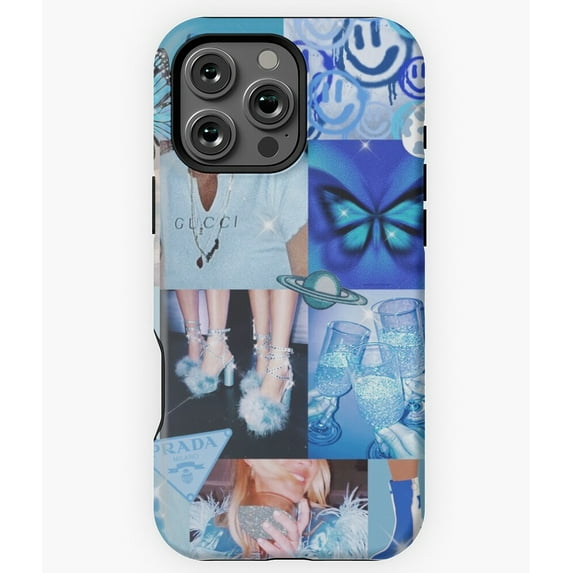 Blue Vibe Aesthetic Color Design N6973 Phone Case for iPhone 17 16 15 14 13 12 11 Pro Max