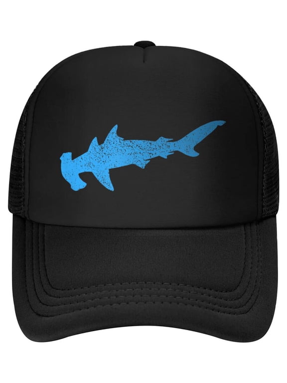 Blue Vintage Hammerhead Shark Baseball Cap