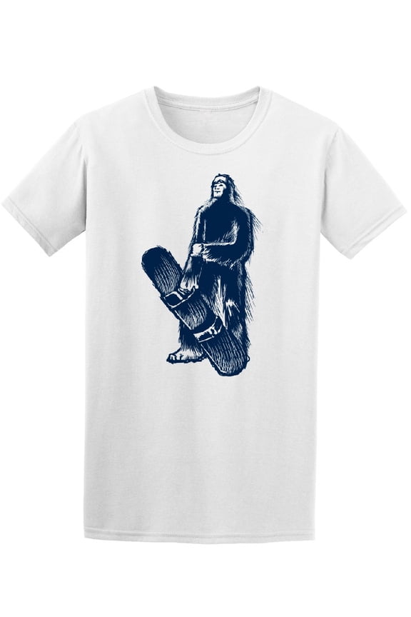 Blue Vintage Yeti Snowboarder T-Shirt Men -Image by Shutterstock, Male 4X-Large