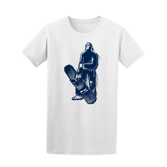 Blue Vintage Yeti Snowboarder Tee Men's -Image by Shutterstock
