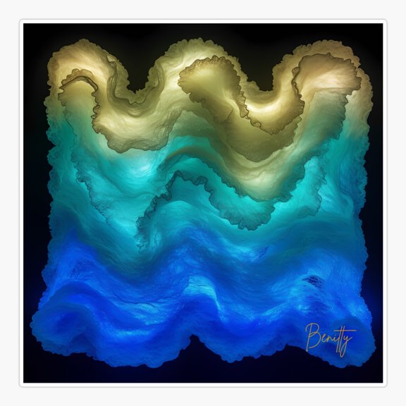 Blue Vision Coral Ocean Dive Sticker