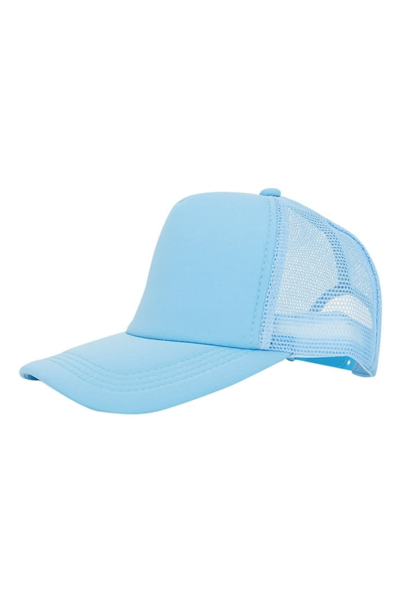 Blue Visors Outdoor Solid Color Light Plate Embroidery for Men and Women Sunscreen Truck Driver Hat Net Hat