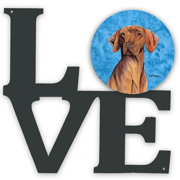 Blue Vizsla Metal Wall Artwork LOVE