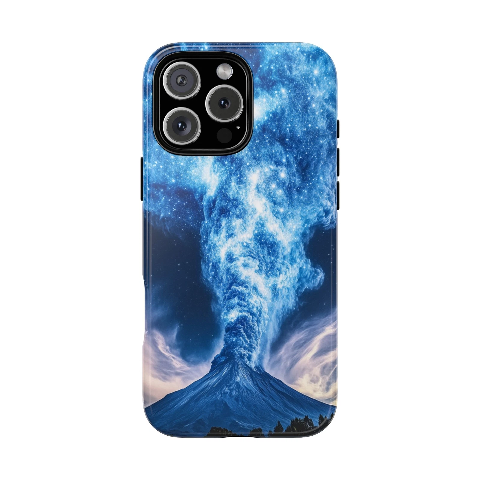 Blue Volcano Eruption Lava Scene Case for iPhone 11-17 Pro Max ...