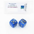 thumbnail image 1 of Blue Vortex Dice with Gold Pips 20mm (3/4in) D6 Pack of 2 Wondertrail, 1 of 1