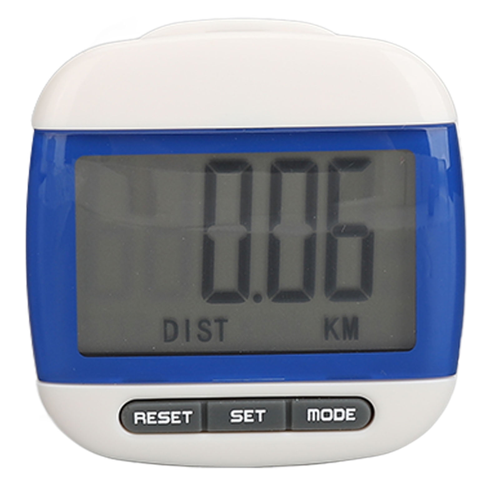 Blue Walking Pedometer Large LCD Display Step Calorie Distance Counter