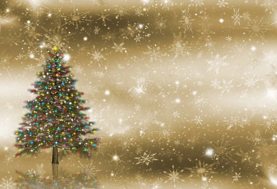 Fotohintergrund Winter & Weihnachten – 1,8x1,2 M, Mit Schneeflocken & Bokeh-Effekt, Für Baby-Shooting, Geburtstag & Portraits
