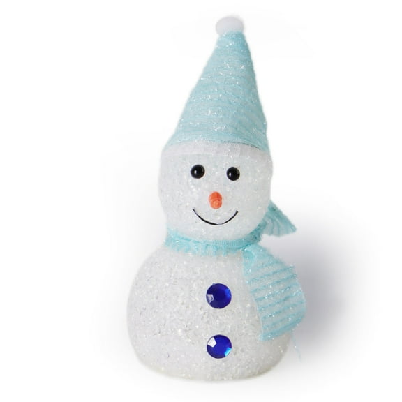 Blue Warm White Led Light Up Snowman Christmas Decoration For Indoor Home Holiday Party Decor Battery Operated Creates A Festive And Cheerful Atmosphere