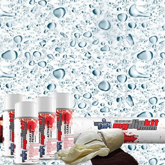Blue Water Drops Hydrographics Film Kit - MyDipKit - LL-90-20 - Water Transfer Printing