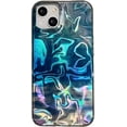 thumbnail image 1 of Blue Water Ripple Holographic Phone Case Compatible with iPhone 13 Pro 2021 Aesthetic Bling Glitter Wave Laser Pattern Fun Unique Slim Protective Cover for iPhone 13pro 6.1in, 1 of 9