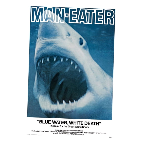 Blue Water White Death Movie Poster 12x16 Print on Metal Sign 12in x 16in Square Adults Best Posters