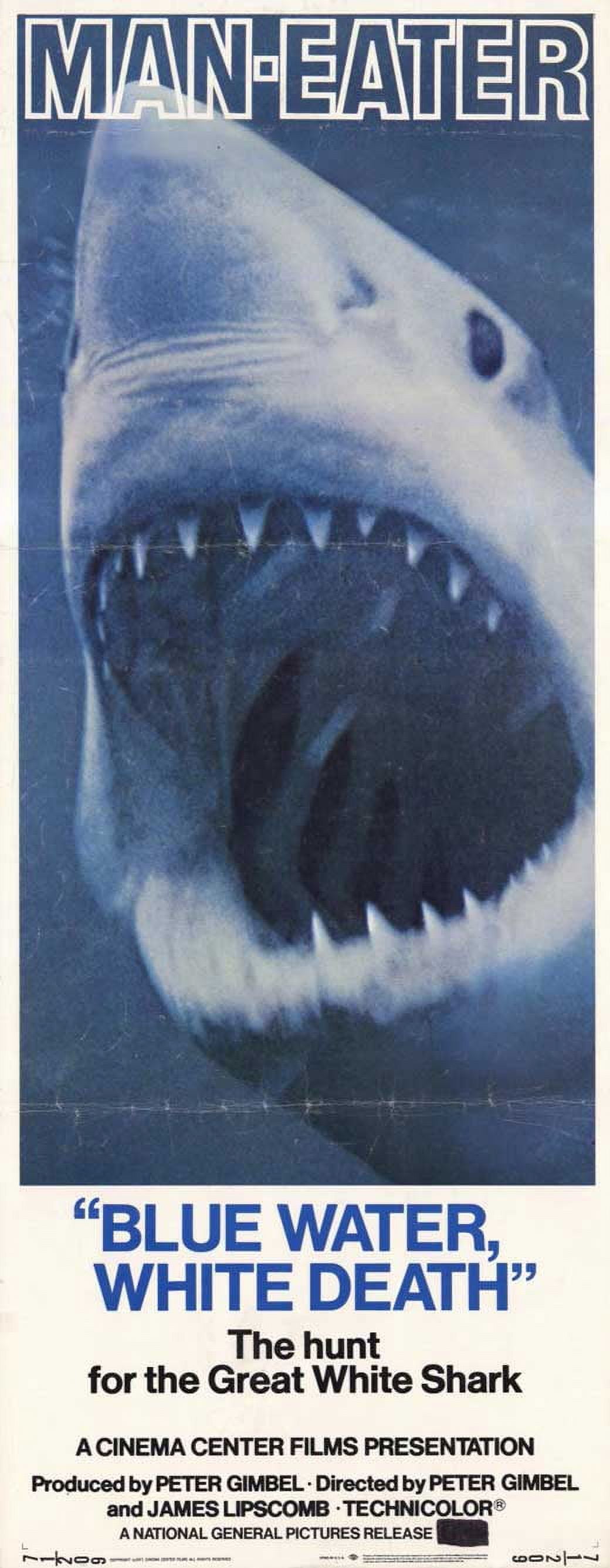 Blue Water White Death POSTER (14x36) (1971) (Insert Style A) - Walmart.com