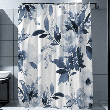 Blue Lilac Butterfly Fashion Shower Curtain Modern Cloth Fabric ...