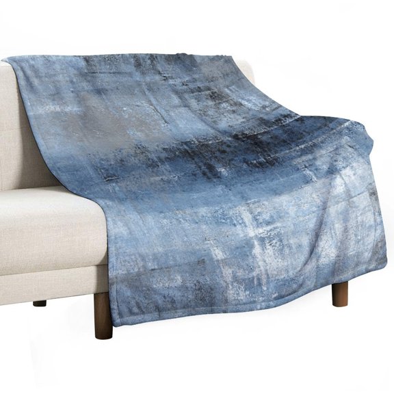 Blue Watercolor Throw Blanket for Women, Men - Super Soft Plush Blanket Throw Fleece Blanket Animal Blanket