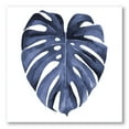 thumbnail image 1 of Blue Watercolour Tropical Leaves III 16 in x 16 in Painting Canvas Art Print, by Designart, 1 of 4