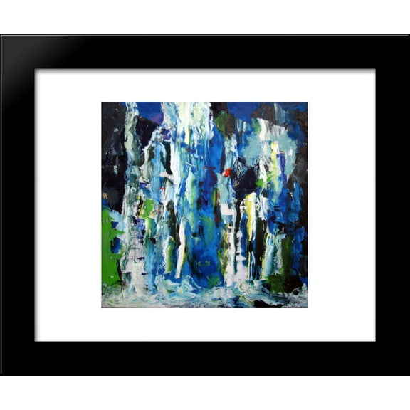 Blue Waterfall 20x24 Framed Art Print by Nutiu, Romul