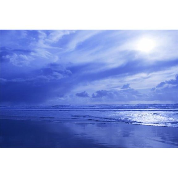 Blue Waterscape Poster Print by Christine Mariner, 34 x 22 - Large