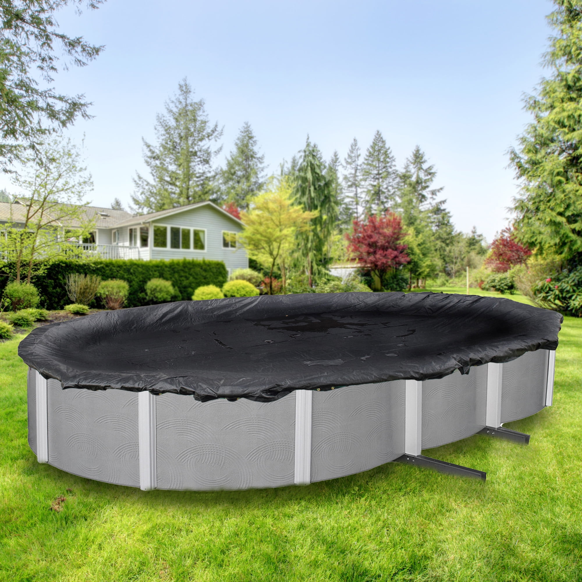 Blue Wave 12ft x 24ft Oval Rugged Mesh Above Ground Pool Winter Cover