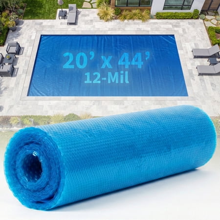 Blue Wave 12-mil Rectangular Solar Blanket for In-Ground Pools, Blue