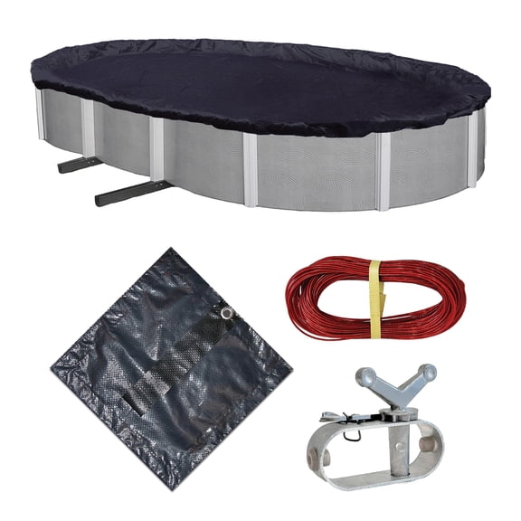 Blue Wave 12' x 20' Oval Winter Pool Cover, Bronze