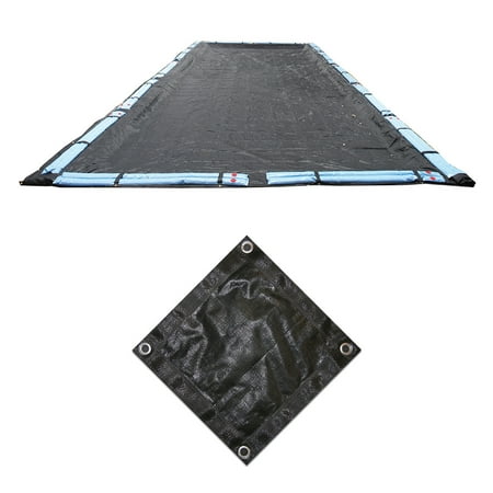 Blue Wave 12' x 20' Rectangular Rugged Mesh In Ground Pool Winter Cover