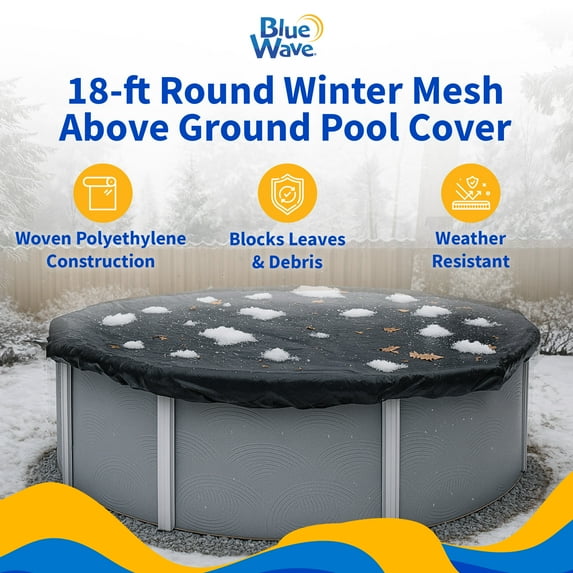 Blue Wave 18-ft Round Rugged Mesh Above Ground Pool Winter Cover