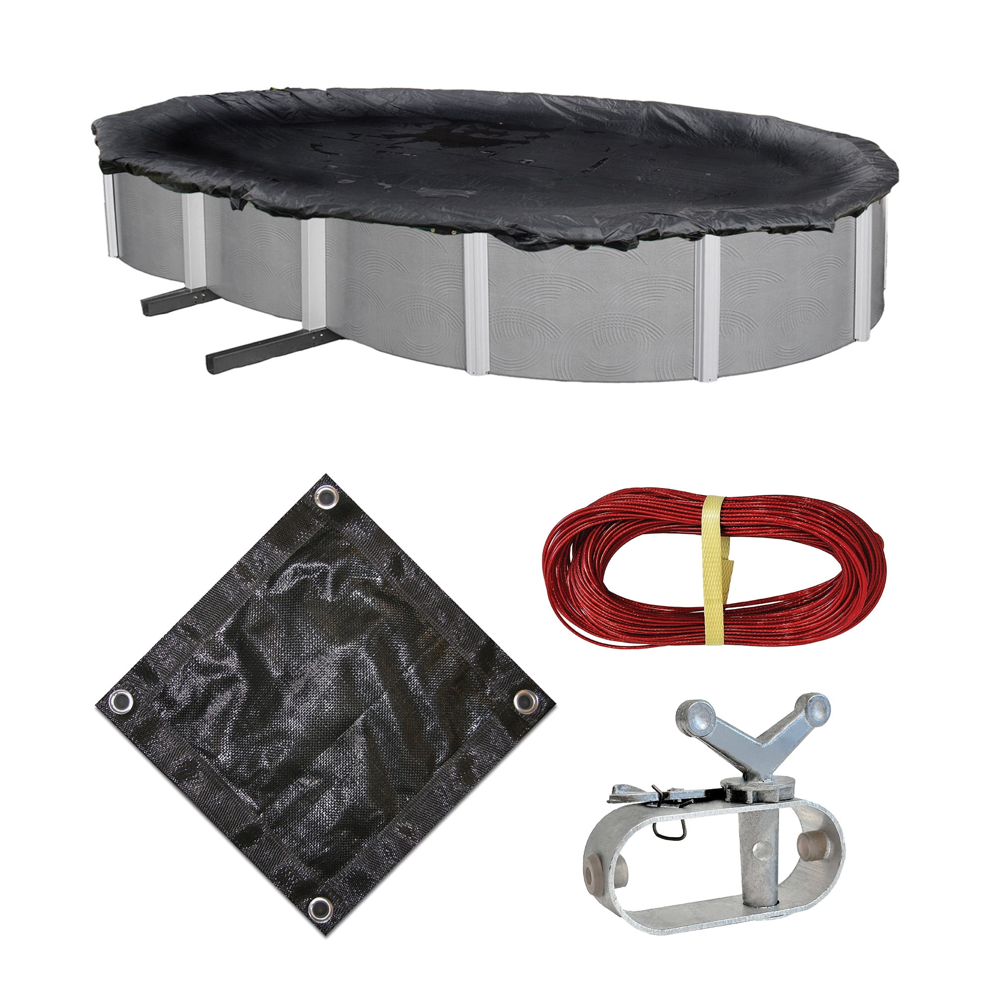 Blue Wave 18' x 34' Oval Rugged Mesh Above Ground Pool Winter Cover
