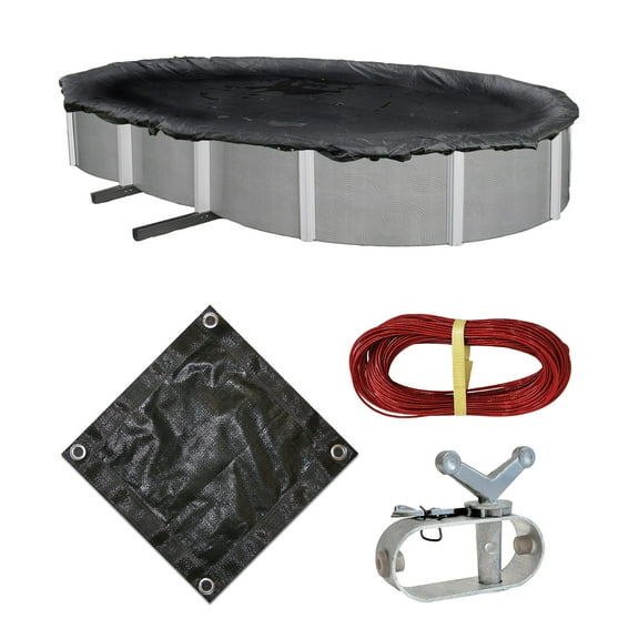 Blue Wave 18' x 34' Oval Rugged Mesh Above Ground Pool Winter Cover