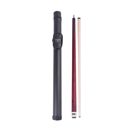 Blue Wave 58 in. Conquest Red & Maple Cue & Case Set