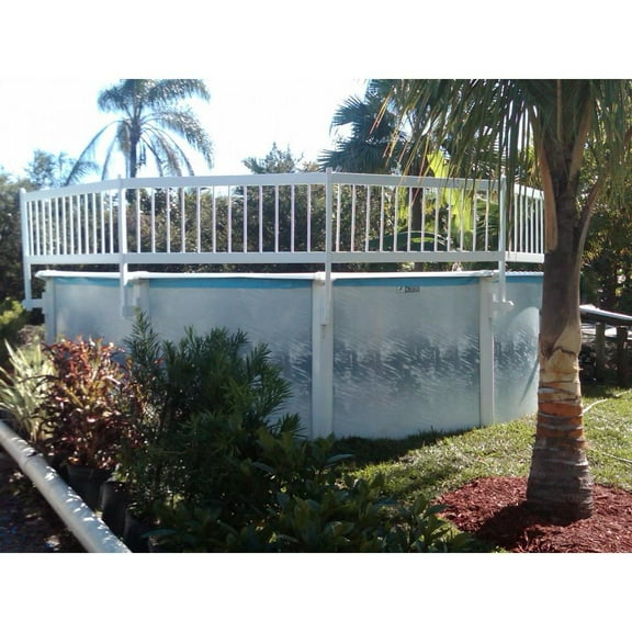 Blue Wave Above Ground Pool Fence Kit (8 Section) - White