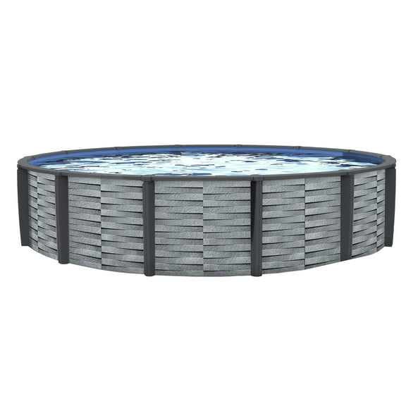 Blue Wave Affinity 24-ft Round 52-in Deep Resin Pool w/ 7-in Top Rail