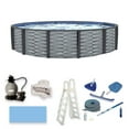 thumbnail image 1 of Blue Wave Affinity 30-ft Round 52-in Deep 7-in Top Rail Resin Swimming Pool Package, 1 of 7