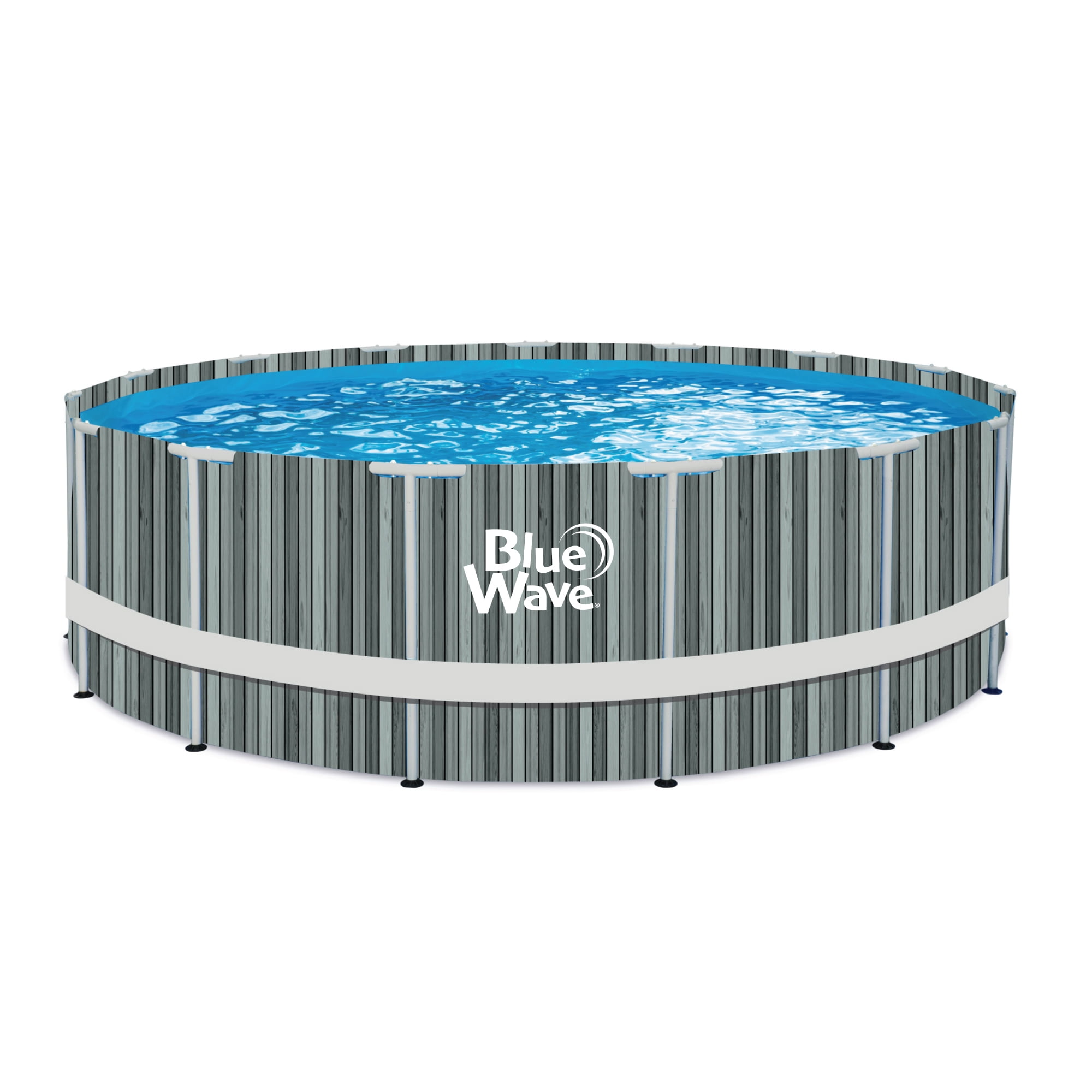 Blue Wave Aspen 15-ft Round 48-in Deep PVC Above Ground Pool Package