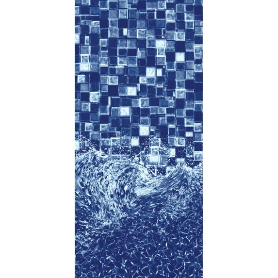 Blue Wave Beaded Liner 52" Height| 10' x 22' Oval | 25 Gauge